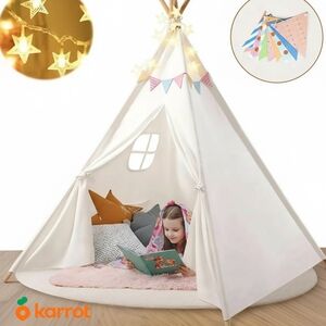 BNIB Kids Teepee Tent with Star Lights White